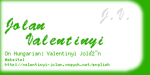 jolan valentinyi business card
